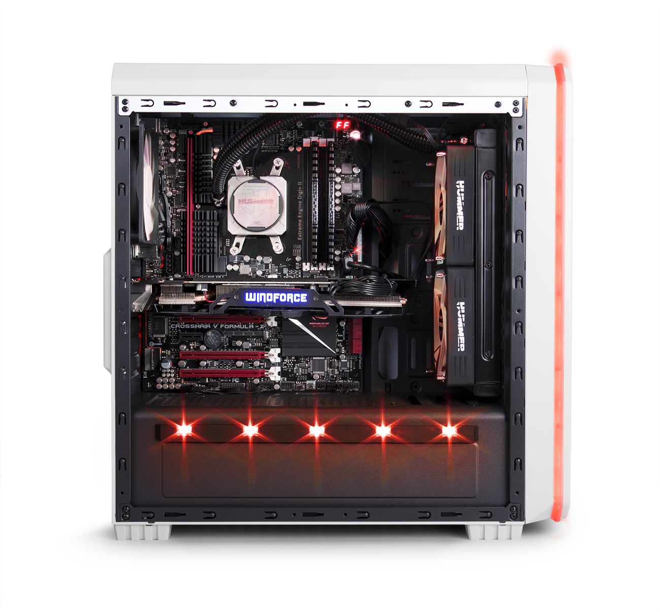 Nox Hummer Mc Water Cooling (1300x1206), Png Download
