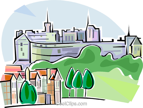 United Kingdom Edinburgh Castle Royalty Free Vector - Kingdom Clip Art (480x363), Png Download
