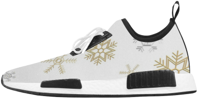 Silver And Gold Snowflakes On A White Background 2 - Alaskan Malamute Water Colour Men’s Draco Running Shoes (500x500), Png Download