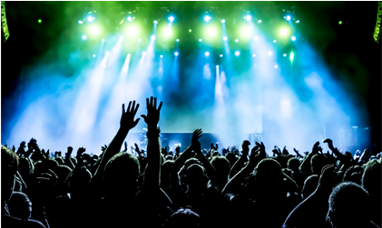 Rock Concert - Yamaha Yas-706 Black Musiccast Sound Bar (800x251), Png Download