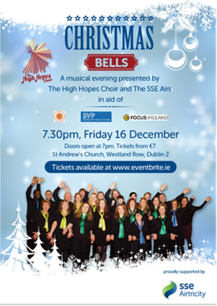 High Hopes Choir And Sse Airs To Stage Charity Christmas - Sse Airtricity League (2048x1055), Png Download