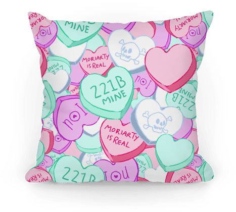 Sherlock Valentines Hearts Pillow - Sherlock Valentines Hearts Tote Bag: Funny Tote Bag (484x484), Png Download
