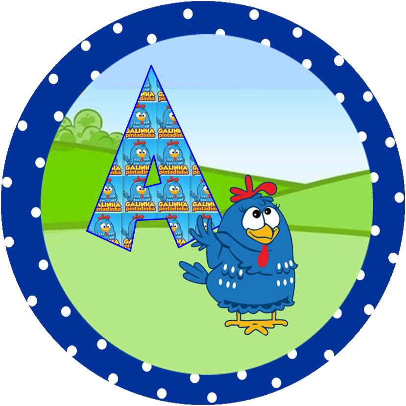 Alfabeto De Gallinita Pintadita Dentro De Círculos - Dewalt Dw3123 (829x829), Png Download