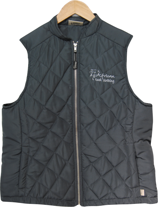 Ladies Quilted S/less Jacket With Side Panel - Sweater Vest (511x669), Png Download