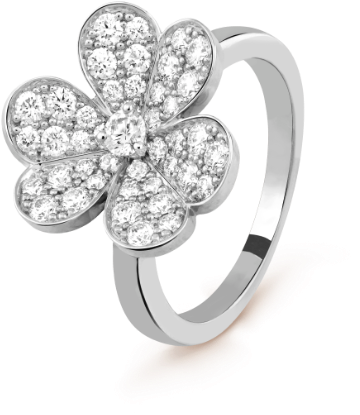 Frivole Ring, 1 Flower - Van Cleef & Arpels Frivole Ring Woman 8 Flowers (620x620), Png Download