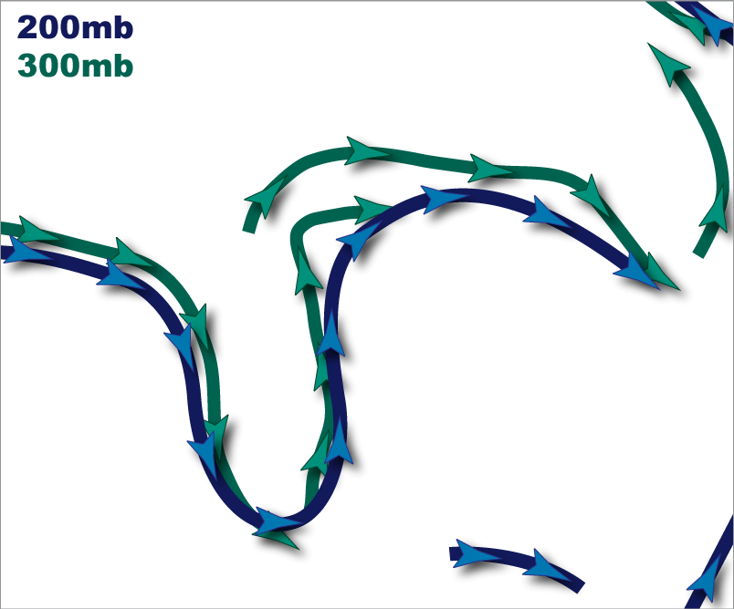 200 Mb 300 Mb Jet Stream Comparison - Electric Blue (804x668), Png Download