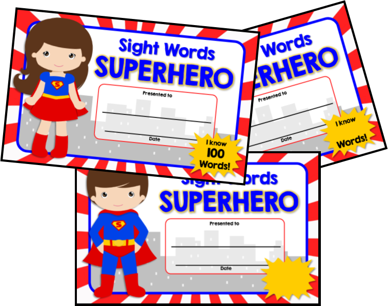 Sight Word Printable Award Certificates 274768 - Sight Word Certificate Free (757x597), Png Download