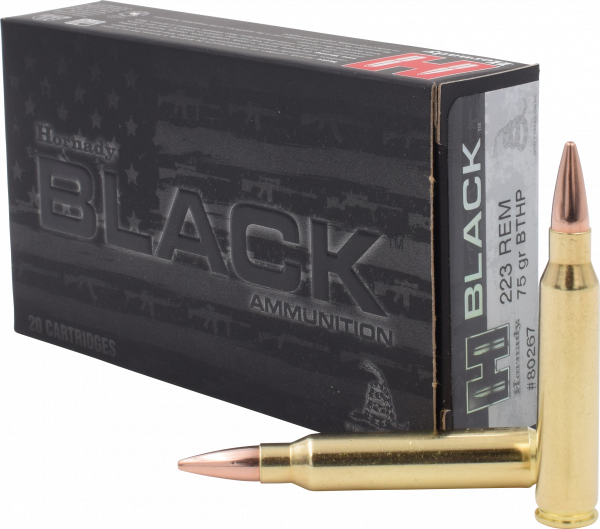 Hornady 80267 Black 223 Remington 75 Gr Boat Tail Hollow - Hornady Black 223 62 Grain (600x529), Png Download