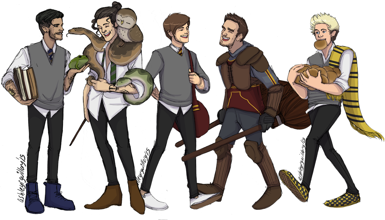 Slytherin Drawing - Louis Tomlinson And Harry Styles Png (1280x732), Png Download