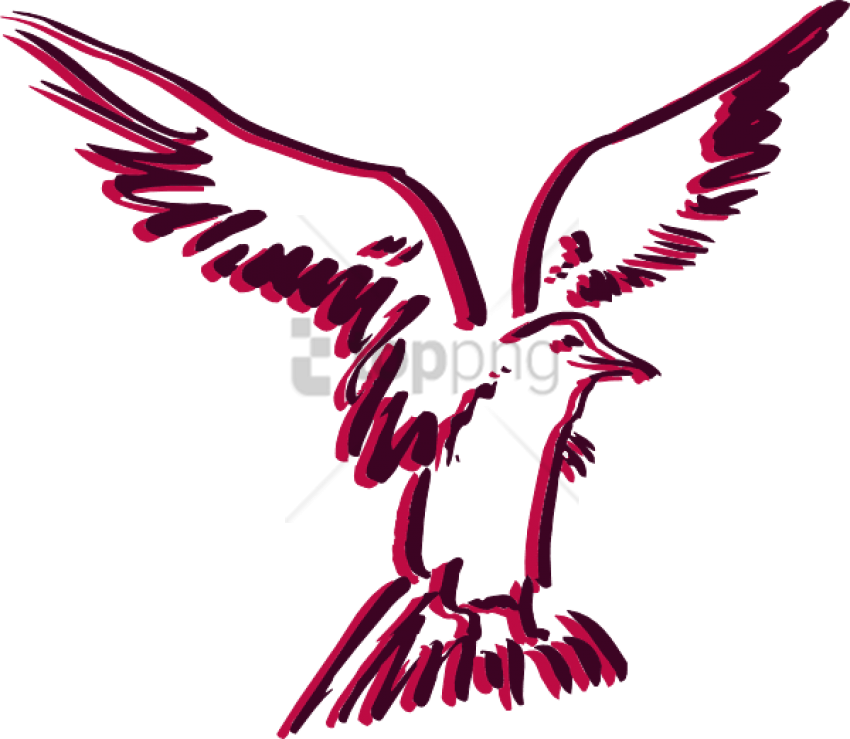 Free Png Download How To Set Use Flying Bird Outline - Clip Art (850x739), Png Download