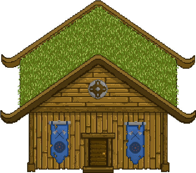 Pixelart - Pixel Art Viking House (1280x720), Png Download