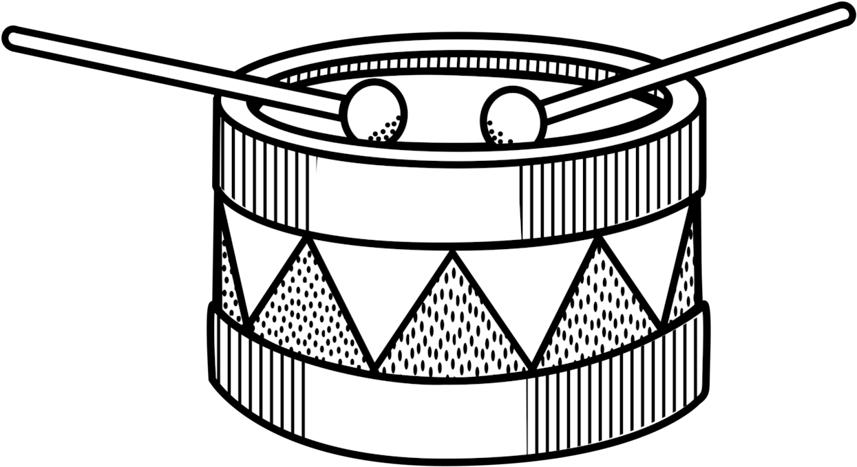 Snare Drums Djembe - Drum Black And White (1316x750), Png Download