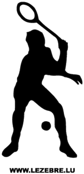 Sticker Joueur Tennis 2 - Cartoon Racquetball (800x800), Png Download