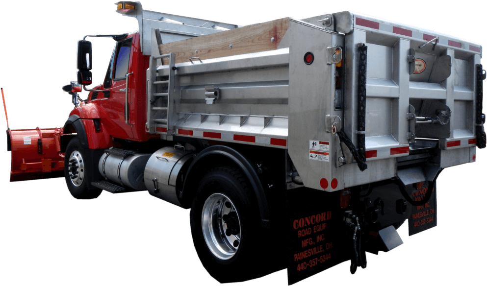 Concord Road Equipment Red Plow Truck With Dump Bed - Trailer Truck (1024x768), Png Download