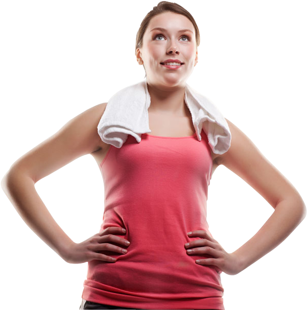 Smiling Happy Fitness Woman - Fitness Woman Transparent Background (620x610), Png Download