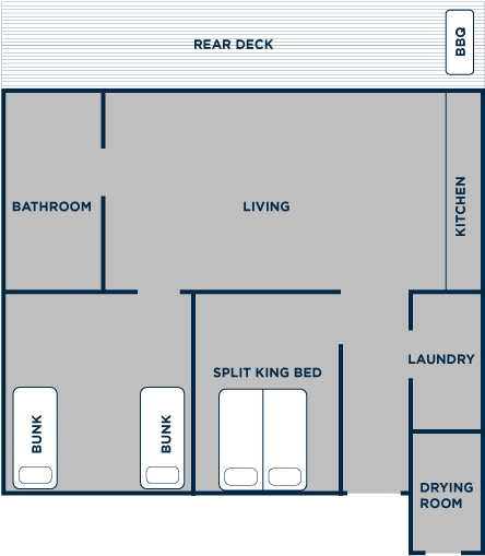 Jindabyne's Two Bedroom Family Apartment - Diagram (595x842), Png Download