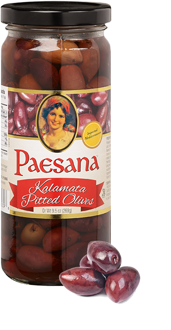 Paesana Kalamata Pitted Olives - Olive (600x742), Png Download