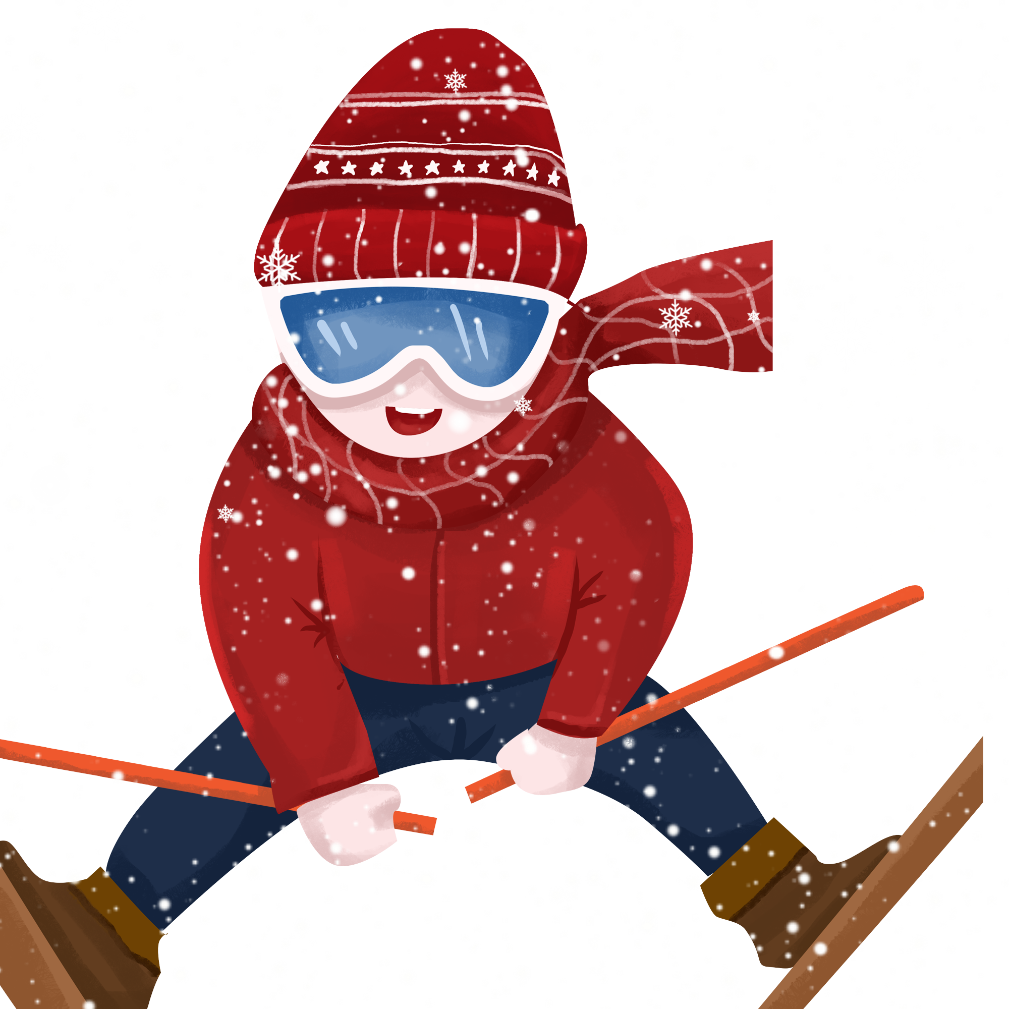 Fresh Hand Drawn Illustration Blizzard Png And Psd - Psd (2000x2000), Png Download