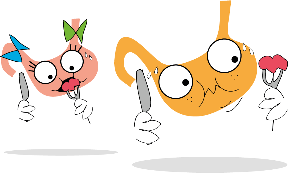 Gut Friends - Net - Cartoon (1141x674), Png Download