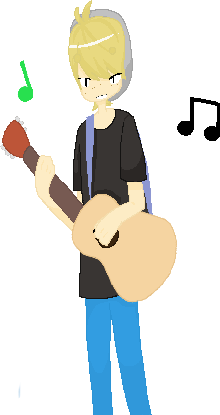 Playing Guitar Cartoon Gif - Playing Guitar Animated Gif (449x846), Png Download