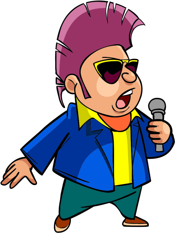 Kisspng Microphone Cartoon Singing Drawing Singing - Cartoon Character With Microphone (800x800), Png Download