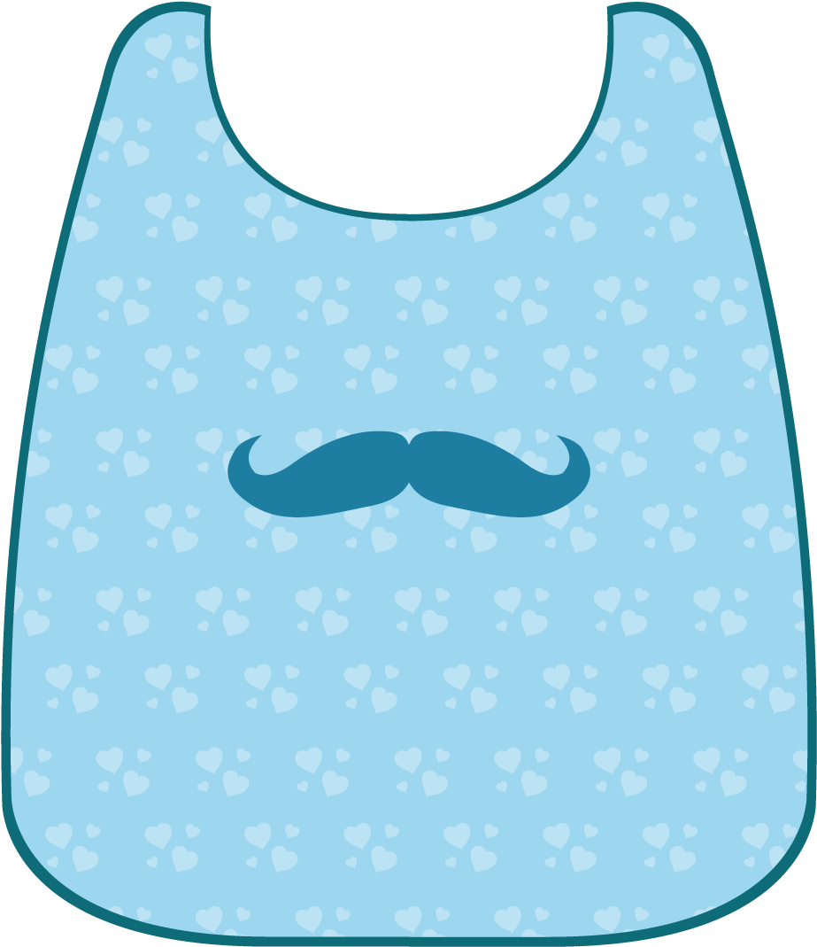 Clip Art Pure - Blue Baby Bib Clipart (1133x1078), Png Download