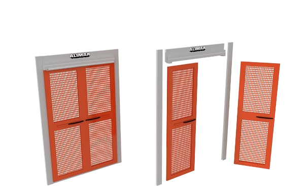 Double Leaf Swing Door - Door (970x660), Png Download