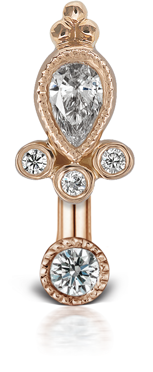 Delia And Solitaire Diamond Rook Barbell Rook Jewelry, - Diamond (850x850), Png Download