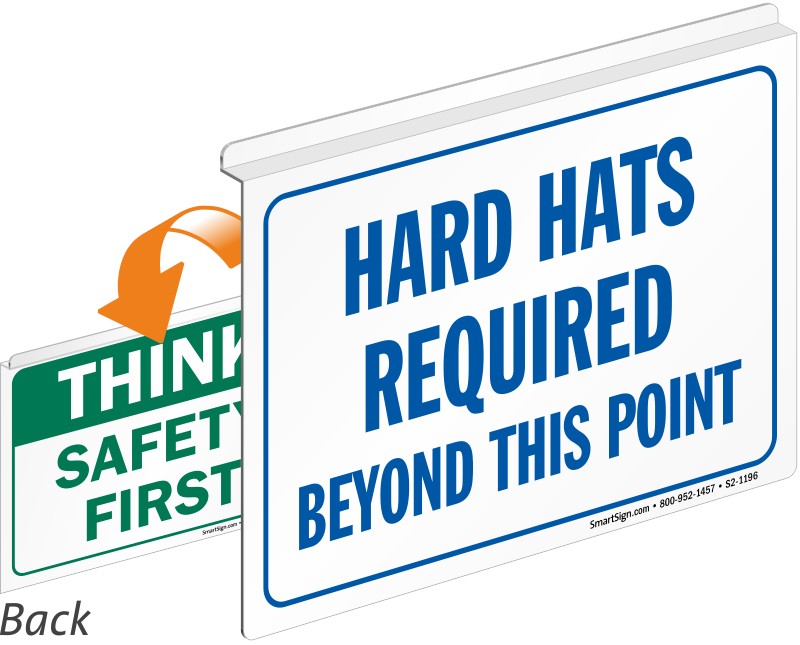Hard Hat Required Safety First Sign - Sign (800x645), Png Download