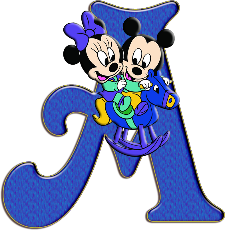 Alfabeto Decorativo Minnie Png - Mickey And Minnie Mouse Baby (900x900), Png Download