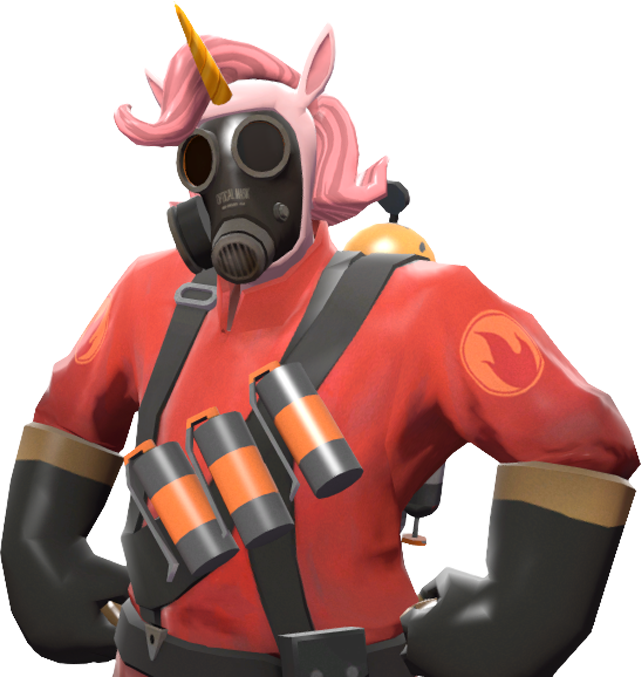 Team Fortress 2 Orange Fictional Character - Pyro Magical Mercenary (642x677), Png Download