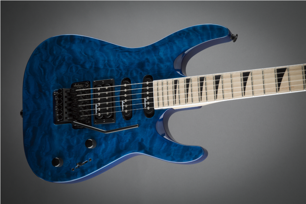 Jackson Js34q Dinky Dka-m Transparent Blue - Electric Guitar (1000x1000), Png Download