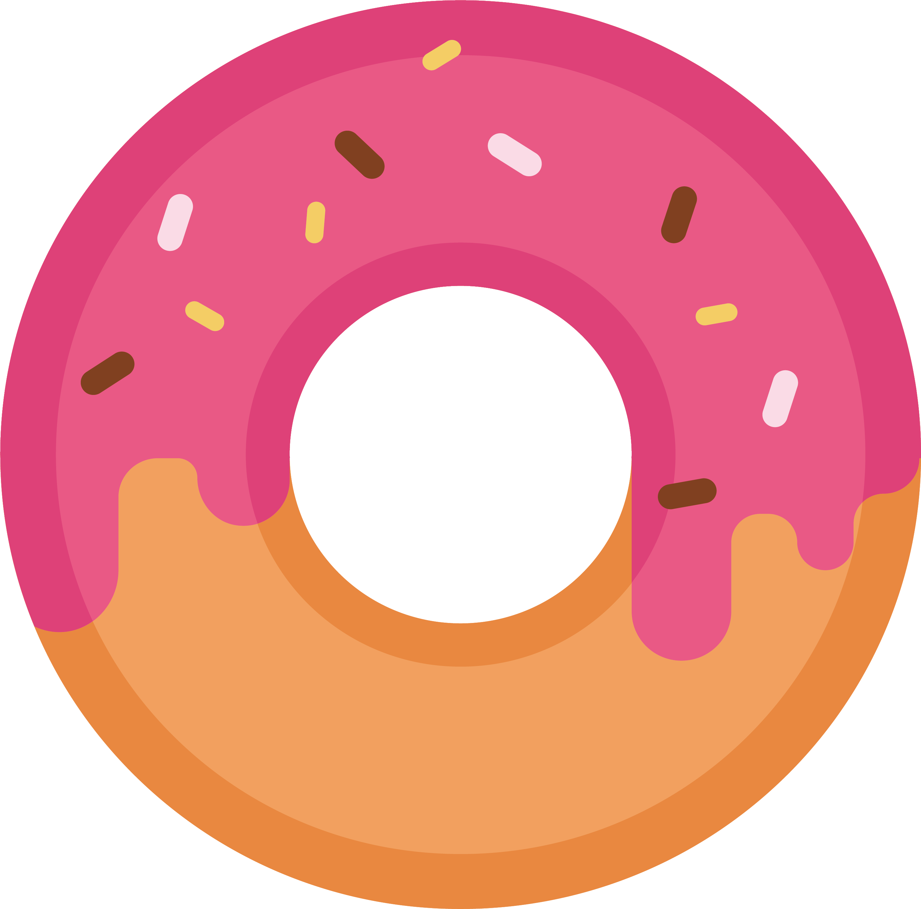 Doughnut Drawing Dessert Icon Donut Transprent Png - Circle (2954x2914), Png Download