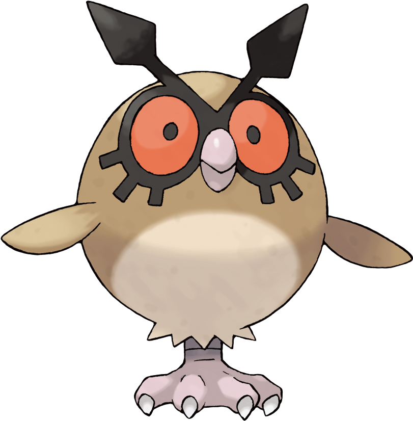 384kib, 825x825, 163hoothoot - Pokemon Hoothoot (825x825), Png Download