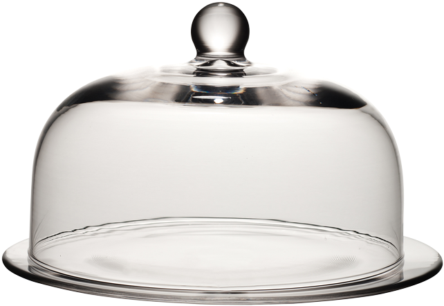 Glass Cake Plate - Cake Glass Dome Png (900x670), Png Download
