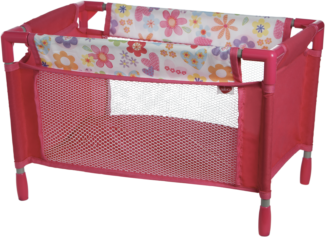 Crib Drawing Diy Baby Doll - Toy Baby Bed (1225x1788), Png Download