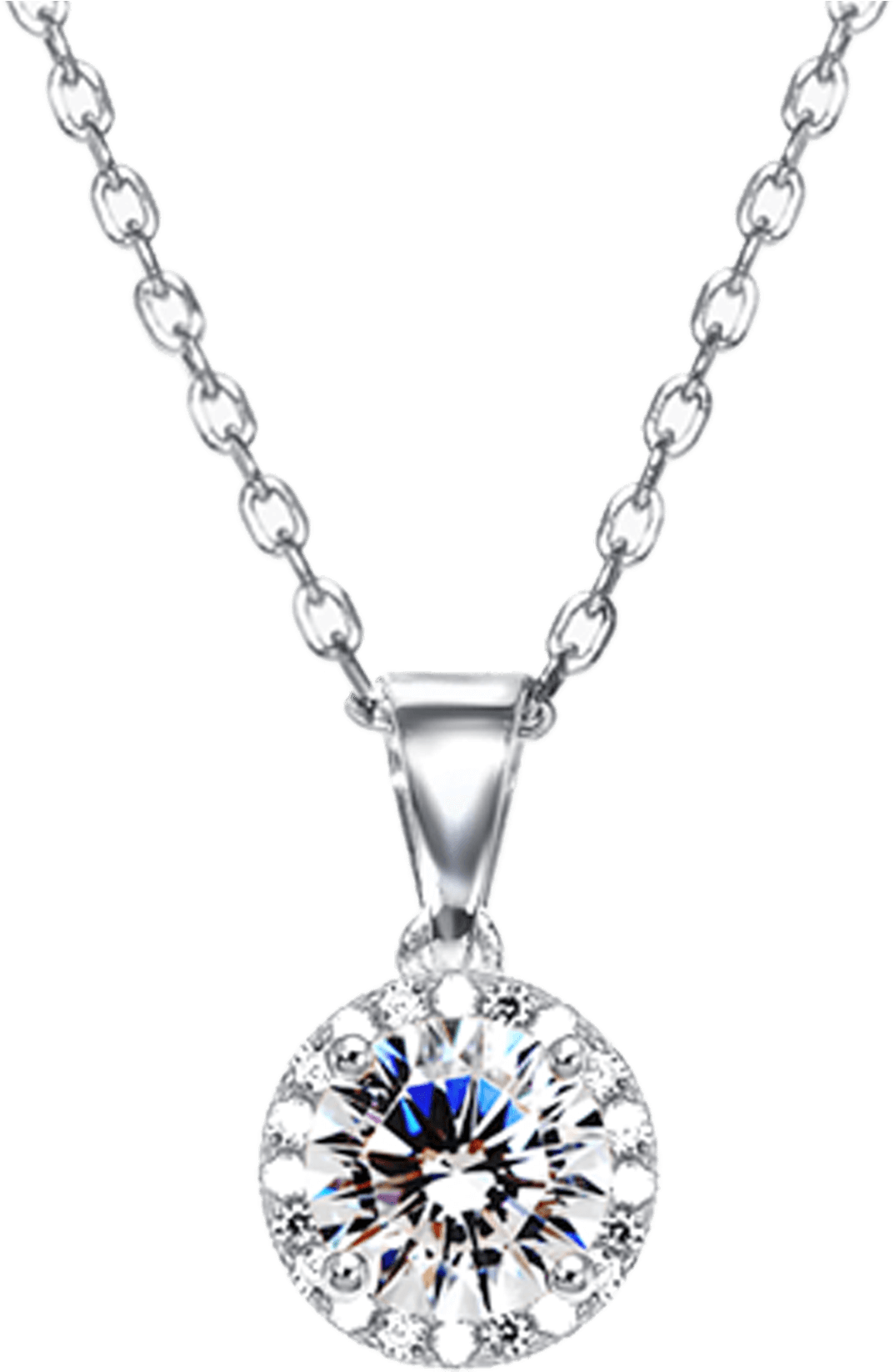 Hearts & Arrows Necklace - Necklace Diamond For Girls (2000x2000), Png Download