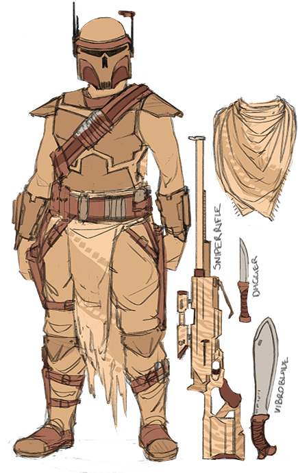 Boba Fett Costume, Cosplay Diy, Cosplay Ideas, Mandalorian - Mandalorian Desert Concept (459x700), Png Download