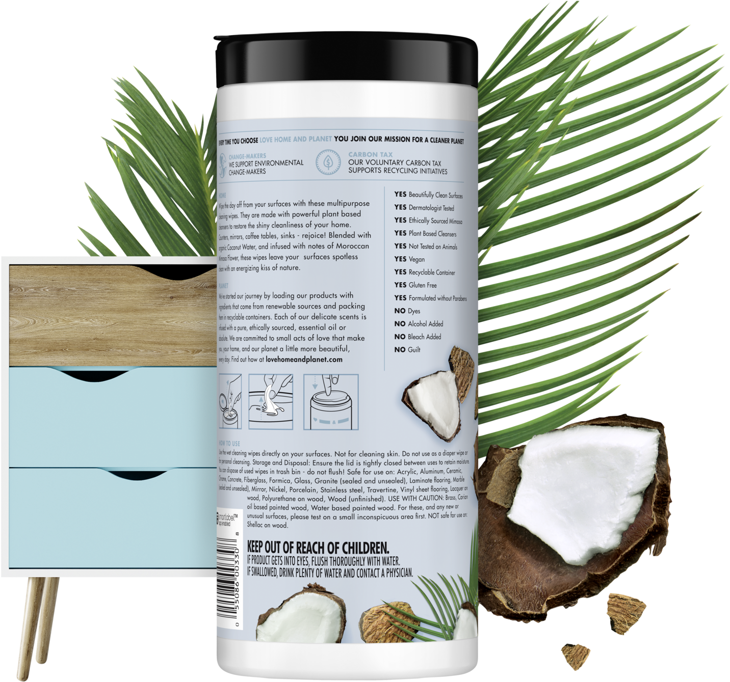 Coconut Water & Mimosa Flower All Purpose Cleaning - Herbal (1500x1500), Png Download