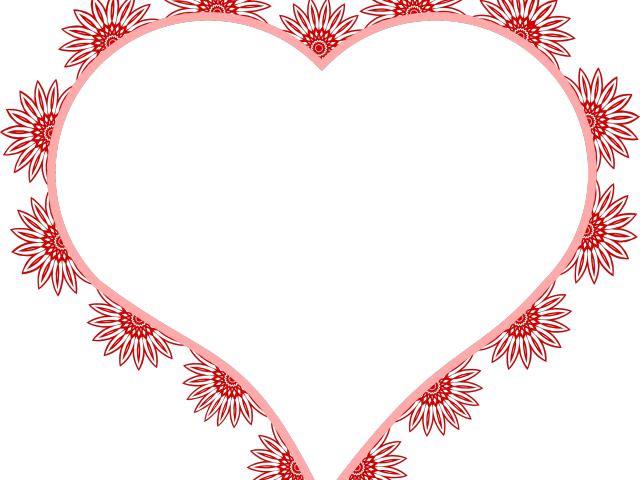 Valentines Day Clipart Picture Frame - Marcos En Forma De Corazon Png (640x480), Png Download