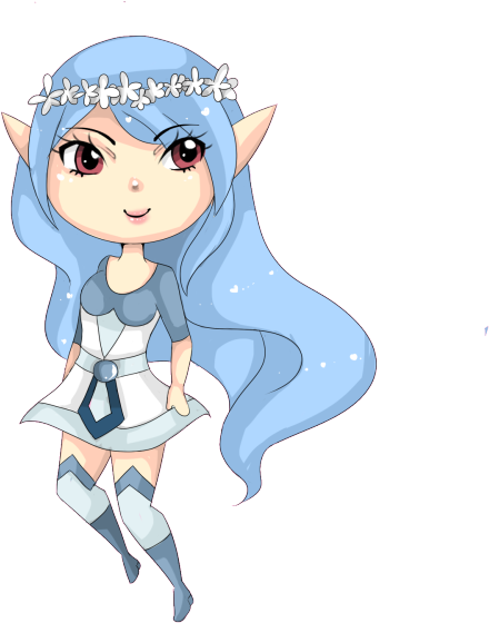 Tumblr Spring Elf - Cartoon (500x667), Png Download
