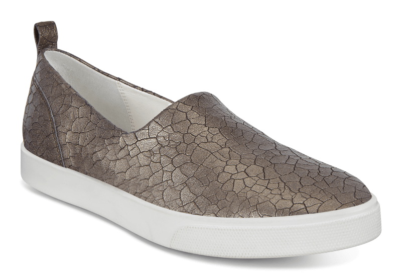 Ecco Gillian Slip-on Black Dark Shadow Metallic - Slip-on Shoe (800x800), Png Download