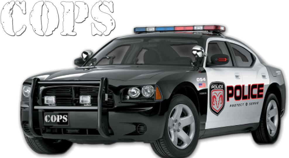 Cops Image - Dodge Charger Police Car (1000x562), Png Download