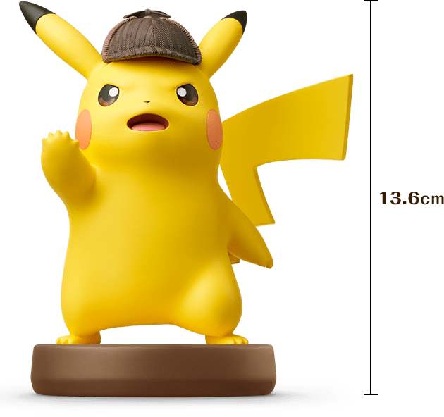 Amiibo 名探偵ピカチュウ （ポケモンシリーズ） 台座から耳までの高さ：13 - Pikachu Detective Amiibo (630x592), Png Download