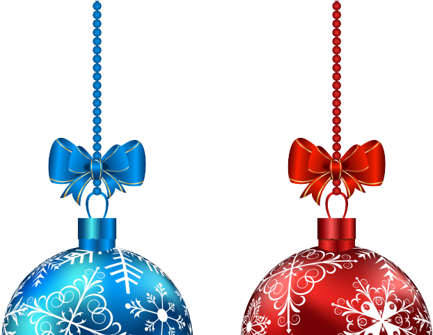 Christmas Ball Clipart Vintage Christmas Ornament - Hanging Christmas Balls Png (640x480), Png Download