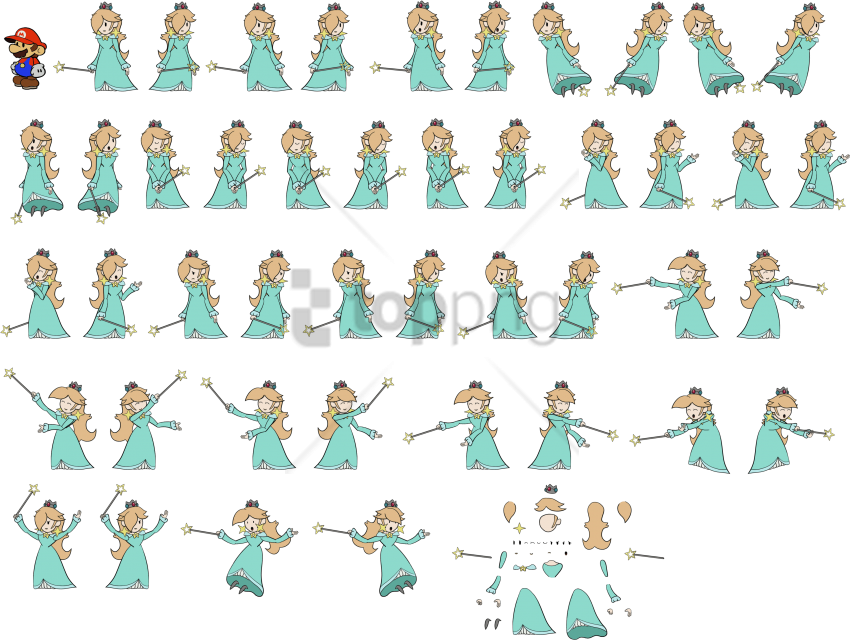 Free Png Paper Mario Rosalina Png Images Transparent - Rosalina Paper (850x640), Png Download