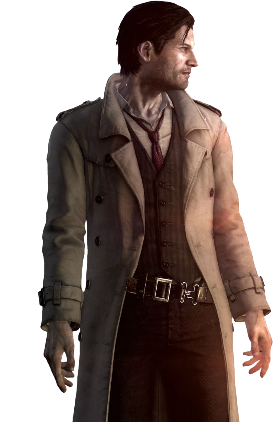 Sebastian Castellanos, The Evil Within - Sebastian Castellanos Trench Coat (1024x1464), Png Download
