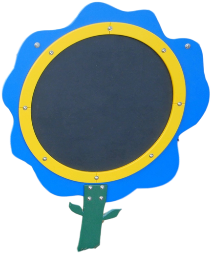 The Blue Chalkboard Flower - Circle (472x659), Png Download