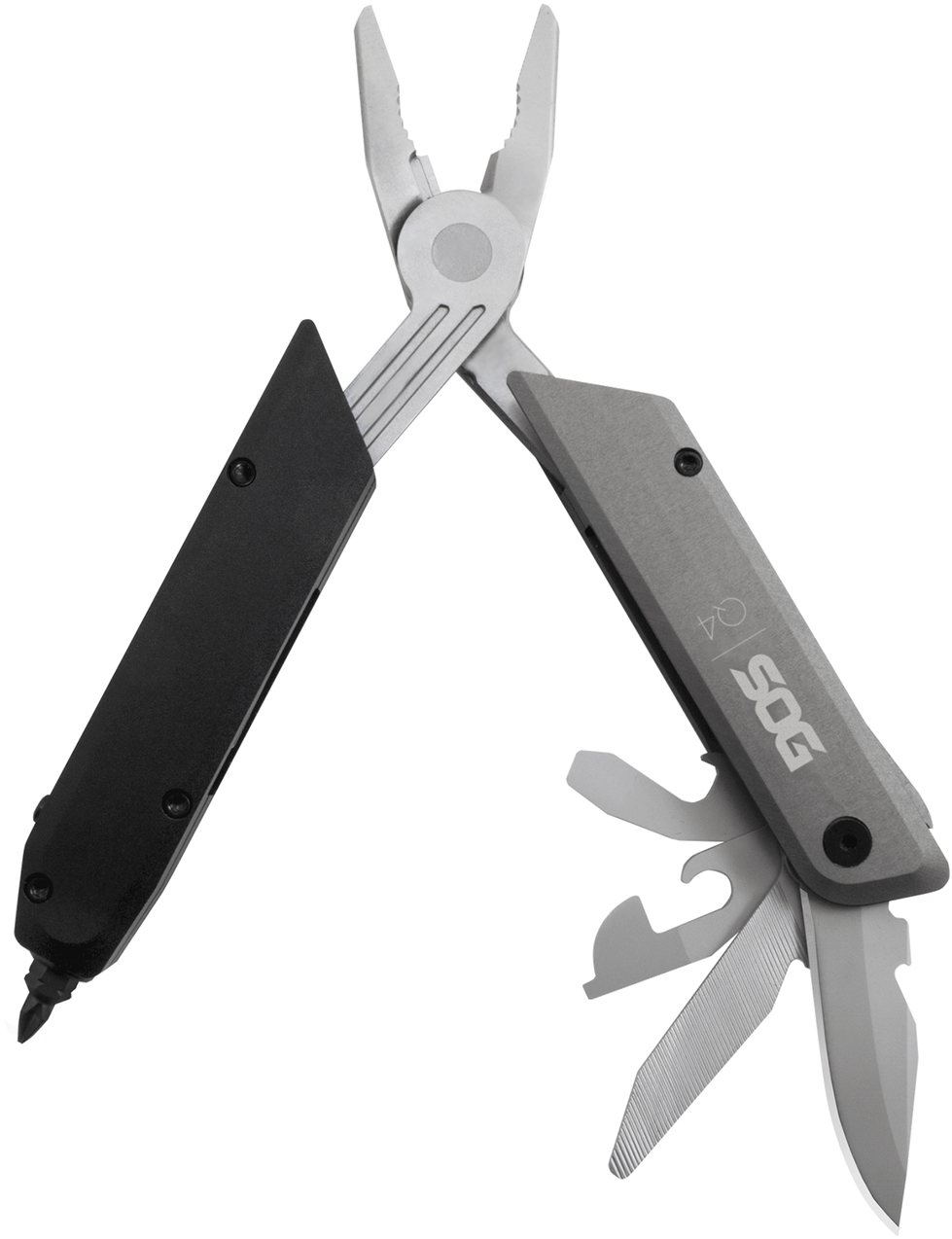 Sog Baton Q4 Black & Grey Anodized 10 Tool Multi Tool - Sog Baton (1280x1280), Png Download