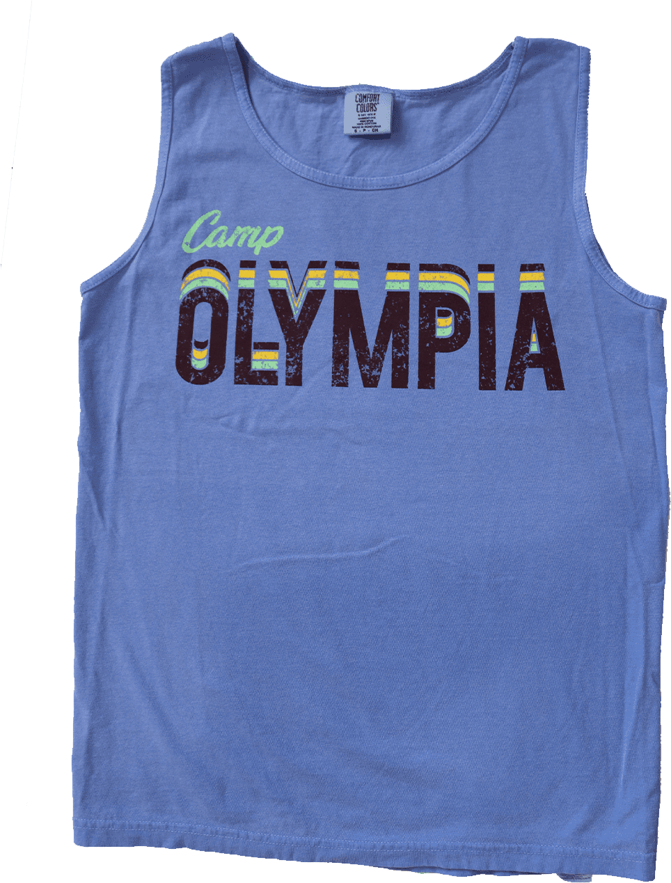 Olympia Repeat Tank Fluorescent Blue - Active Tank (1150x1368), Png Download